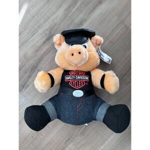 Harley-Davidson Plush Piggy Biker Road Hog Play-By-Play‎ 1993 Collectible